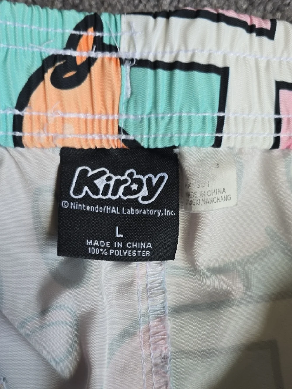 Kirby Graphic Swim Shorts in Mint & Pink